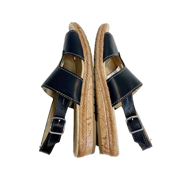 Naturalizer Womens Size 9.5 Reese Leather Espradrille Sandals Open Toe Slingback - Picture 6 of 11